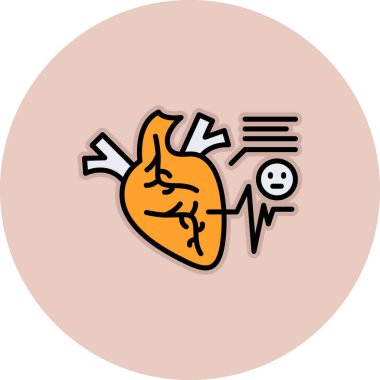 Bir kalp simgesinin vektör illüstrasyonu