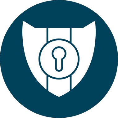 Kalkan. Web simgesi vektör illüstrasyonu