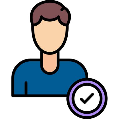 Adamım. Web simgesi basit illüstrasyon