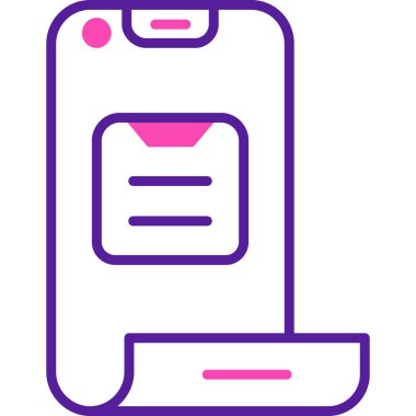 Akıllı telefon. Web simgesi basit illüstrasyon