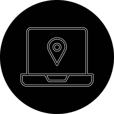 harita konum vektörü düz tasarım