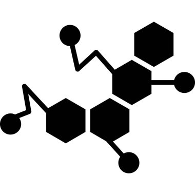 Kimyasal formül ikonu. Beyaz arkaplanda izole edilmiş web tasarımı için kimyasal formül vektör simgesinin basit çizimi