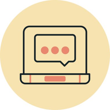 Dizüstü bilgisayar simgesi vektör çizimi