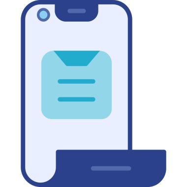 mobil ileti, basit vektör illüstrasyon tasarımı