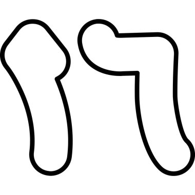 kemik köpek simgesi, çizgi biçimi