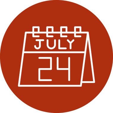 Ağustos 4 glyph simge tasarımı