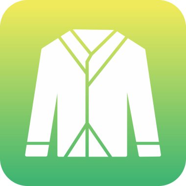 Ceket simgesi soyut arkaplanda izole edildi