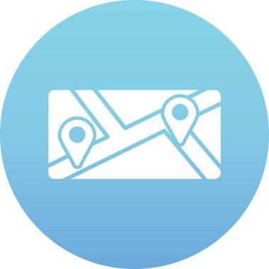 harita simgesi vektör illüstrasyonu