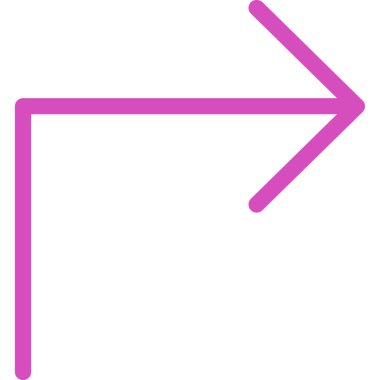 Sağ ok ince çizgi vektör simgesi