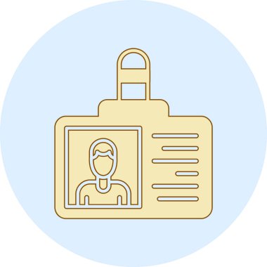 ID kart simgesi vektör illüstrasyonu