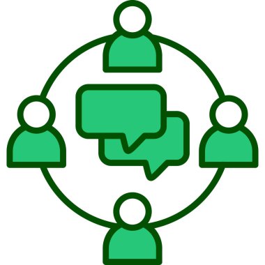 Konuş. Web simgesi basit illüstrasyon