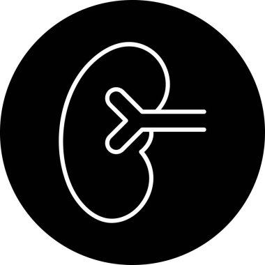 Karaciğer. Web simgesi basit illüstrasyon