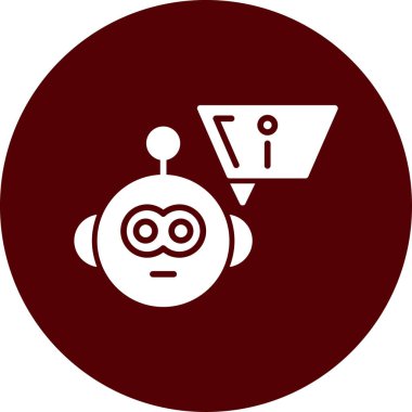 Bir robot simgesinin vektör illüstrasyonu