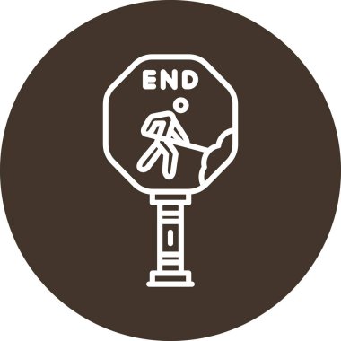 Yol işareti simgesinin vektör illüstrasyonu