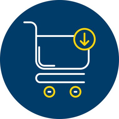 Alışveriş arabası simgesinin vektör çizimi