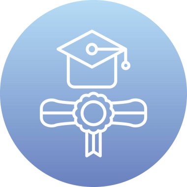 Mezuniyet şapkası ikonu. vektör illüstrasyonu