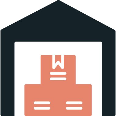 Modern bina ikonundan yoksun vektör illüstrasyonu