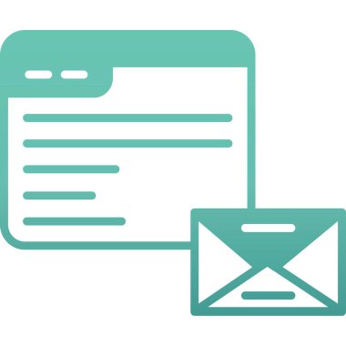 e-posta e- posta simgesi düz biçimli