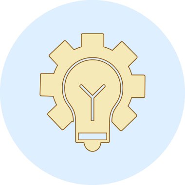 Bir dişli simgesi vektör illüstrasyonu