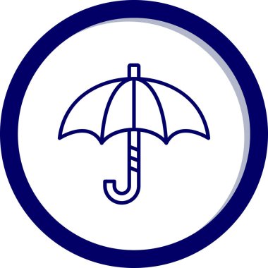 Şemsiye simgesinin vektör illüstrasyonu