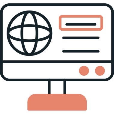 Tarayıcı internet tarayıcı simgesi - taslak biçimi