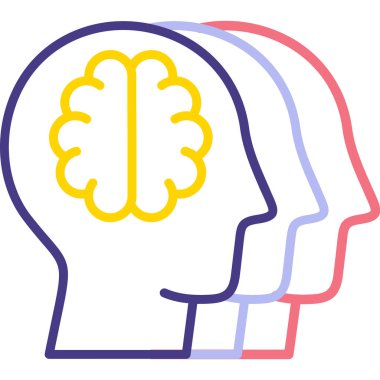 Beyin. Web simgesi basit illüstrasyon