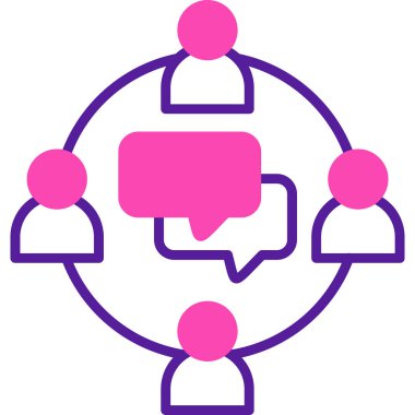 Konuş. Web simgesi vektör illüstrasyonu