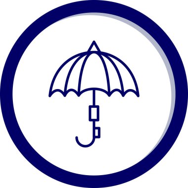 Şemsiye. Web simgesi basit illüstrasyon