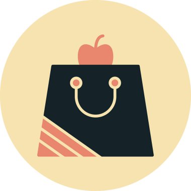 alışveriş poşeti vektör simgesi