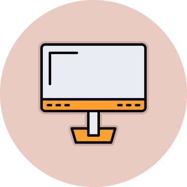 Bilgisayar. Web simgesi basit illüstrasyon