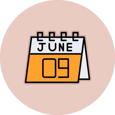 Takvim simgesi vektör illüstrasyonu