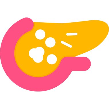 Karaciğer organ ikonu vektör illüstrasyonu