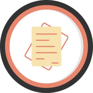 belge simgesi vektör illüstrasyonu