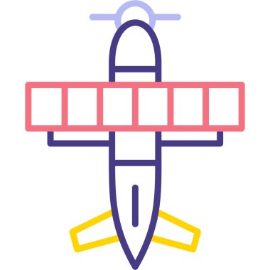 uçak modern simgesi, vektör illüstrasyonu