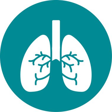akciğer simgesi vektör illüstrasyonu
