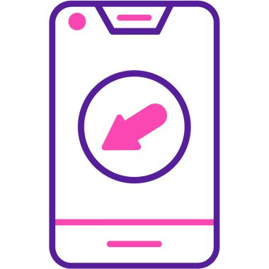 Cep telefonu. Web simgesi basit illüstrasyon