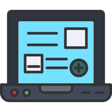 çevrimiçi web simgesi basit tasarım vektörü