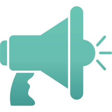 Hoparlör vektör simgesi. düz biçim izole edilmiş sembol, yuvarlak açılar, gri arkaplan