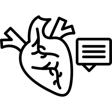 Kalp ok simgesi, anahat stili ile