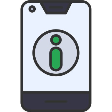 Akıllı telefon. Web simgesi basit illüstrasyon