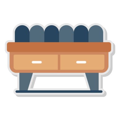 & Koltuk için mobilya yassı simgeleri