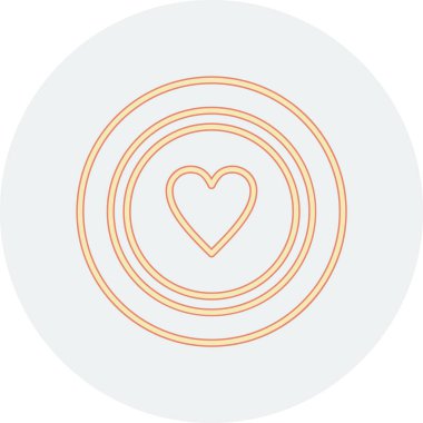 Eşsiz Kalp Vektör Satırı Simgesi