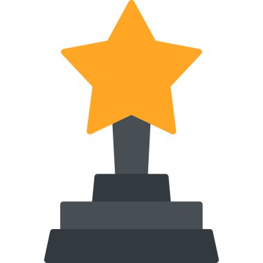 ödül kupası simgesi düz stil