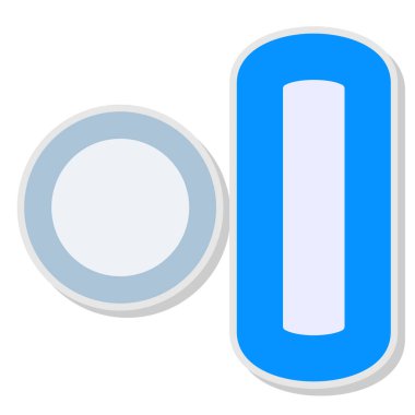 düğme simgesi, basit illüstrasyon tasarımı