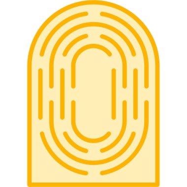 parmak izi ikonu vektör illüstrasyonu