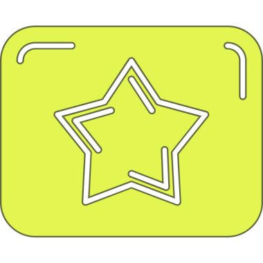 Eşsiz Yıldız Vektör Satırı Simgesi