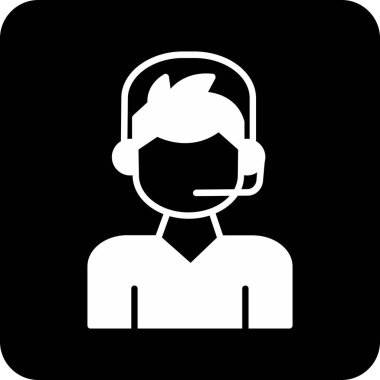 Moda tarzı izole edilmiş arka planda müşteri servis simgesi