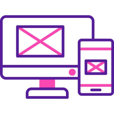 Cep telefonu simgesi, vektör illüstrasyonu