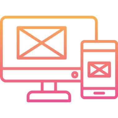 e- posta simgesi modern illüstrasyon