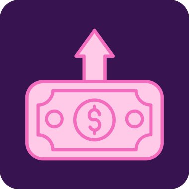 Para için. Web simgesi vektör illüstrasyonu